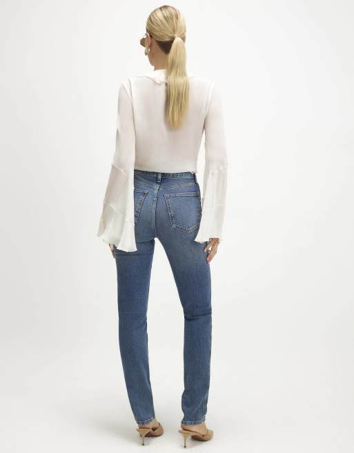 River Island Cigarette leg ripped jeans in denim, 4 of 4