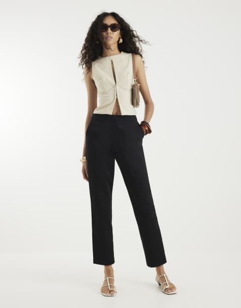 River Island Cigarette trousers in black - view 1