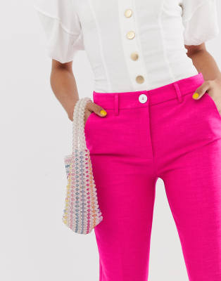 pink pencil pants