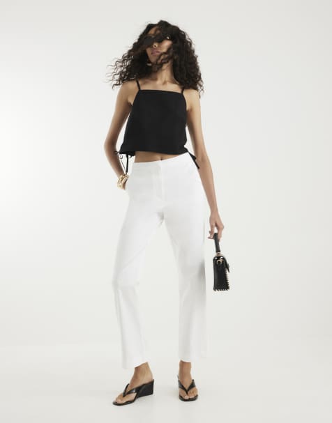 River Island Cigarette trousers in white - view 1