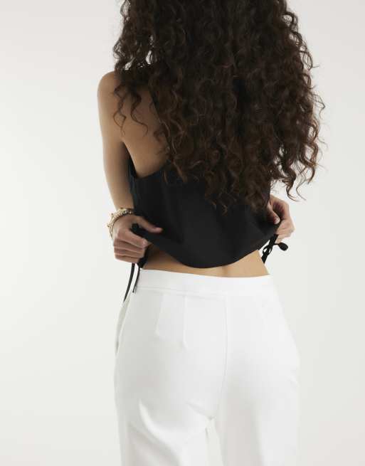 River Island Cigarette trousers in white