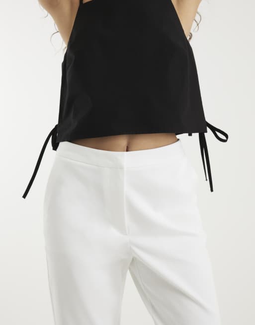 river island white cigarette trousers River Island Cigarette trousers in white