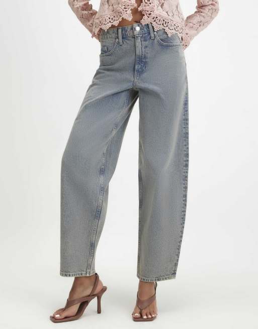 River Island Classic barrel leg jeans in denim , 3 of 4