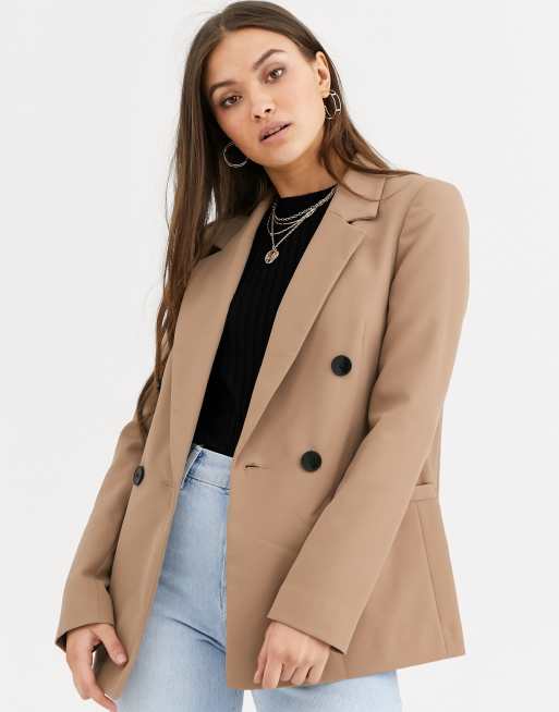 River Island classic blazer in camel | ASOS