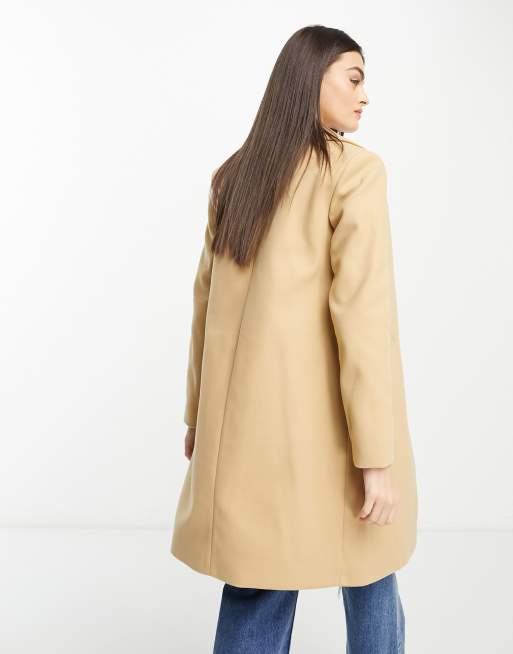 River Island classic coat in beige