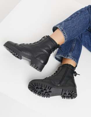black military lace up boots