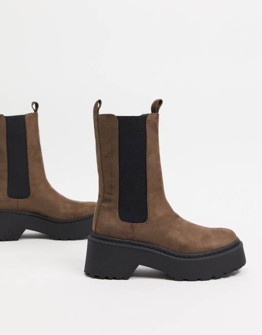 river island chunky cut out boots