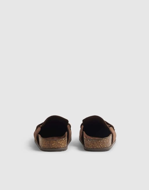 River Island Clog mule loafers in brown - dark, 4 of 4