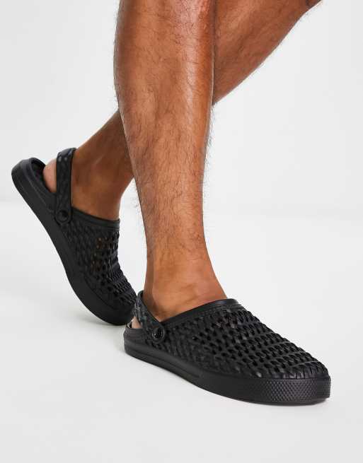 River Island closed toe rubber mules in black, 2 of 4