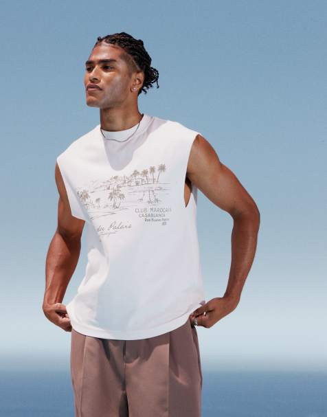 River Island club marocain tank top in white - view 1