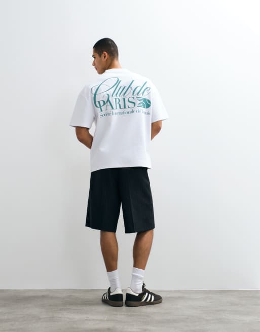 River Island – Club Paris Tennis – Oversize-T-Shirt in Weiß, 3 von 5