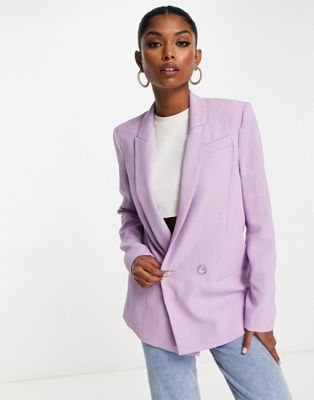 River Island structured tailored shorts co-ord in purple