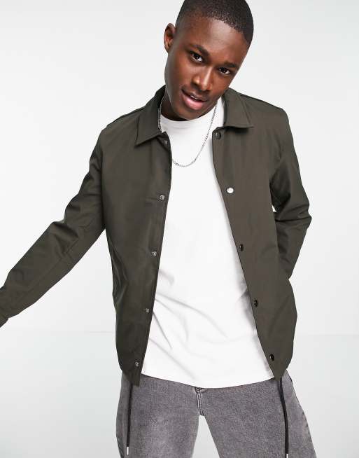 River Island coach jacket in khaki | ASOS