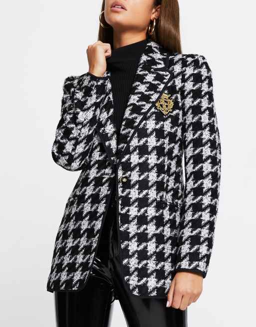 River island sale houndstooth coat