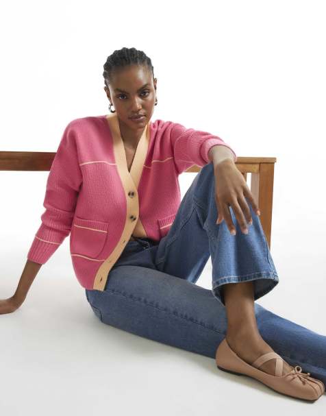 River Island Colour block cardigan in pink - view 1