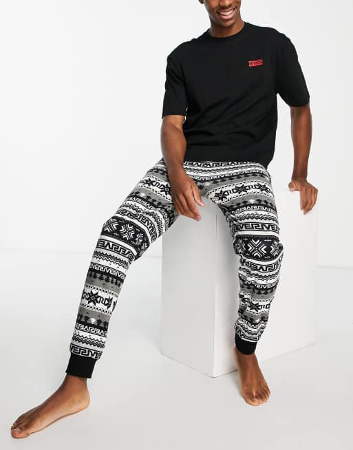 River Island - Completo da notte multicolore Fair Isle