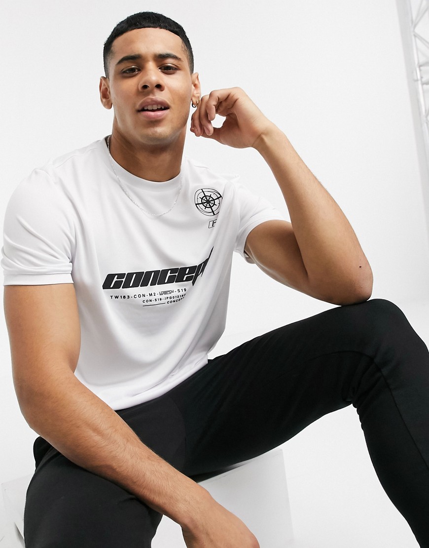 River Island Concept active t-shirt in white