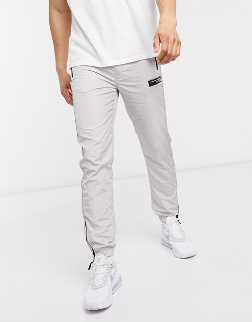 River Island Concept track pant in light grey