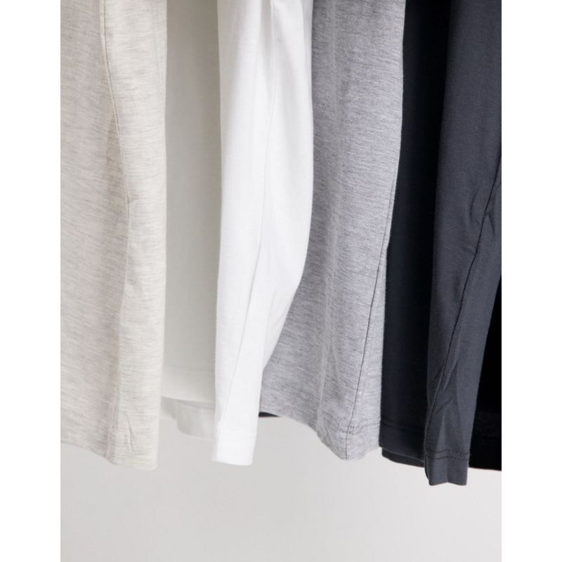 Confezioni multipack Uomo River Island - Confezione da 5 T-shirt vestibilità classica grigio 
