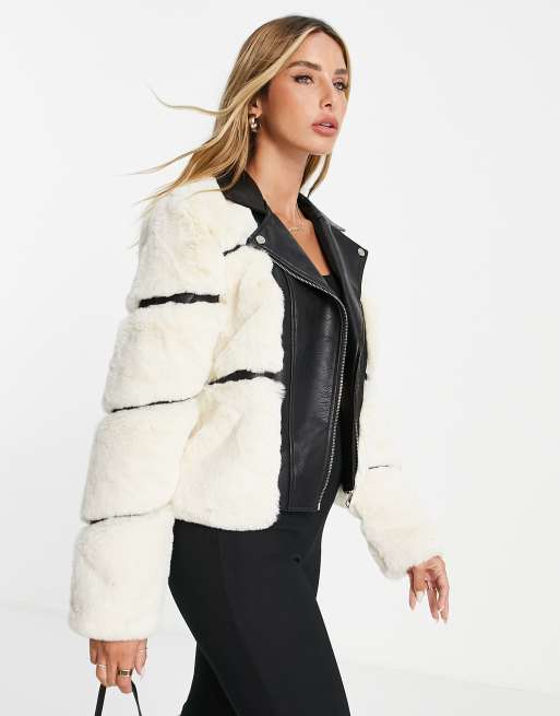 River island fluffy jacket sale