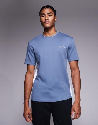 River Island Contrast Ringer T-shirt In Blue