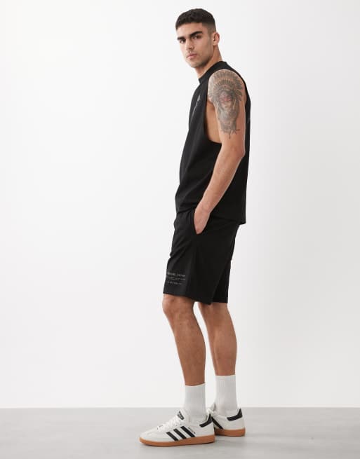 River Island - Coordinato nero con canotta e pantaloncini , 3 di 5