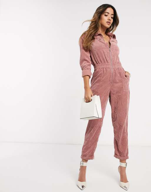 Pink corduroy store boiler suit