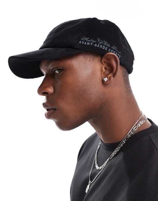 River Island cord cap in black