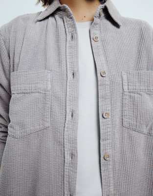 RIVER ISLAND CORD RELAXED SHIRT 
