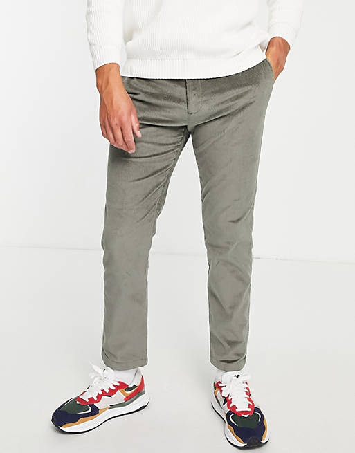 River Island cord trousers in green
