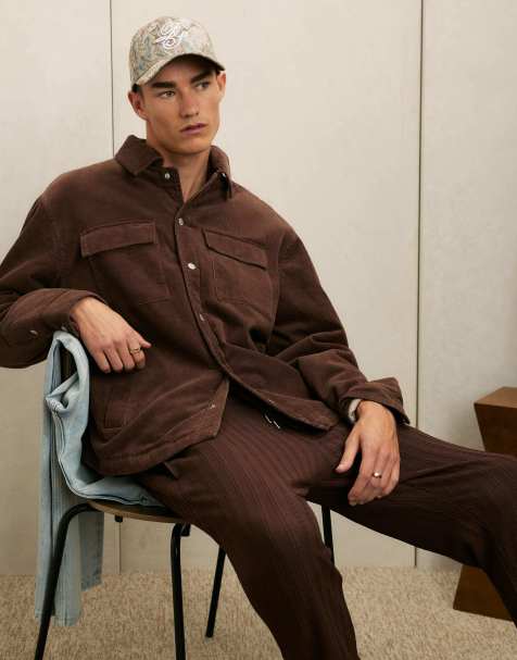 River Island Corduroy jacket in brown - view 1