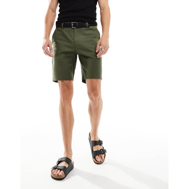 River Island core chino shorts in khaki ASOS