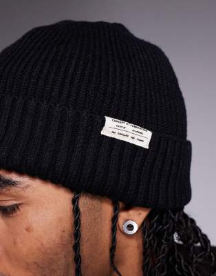 River Island Core Docker Beanie In Black