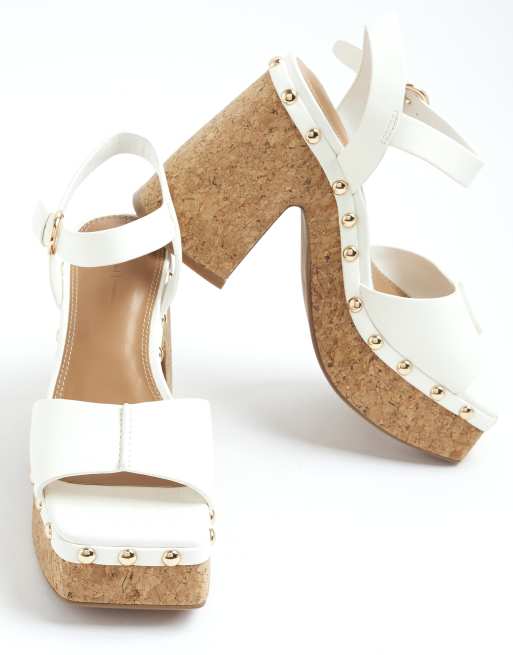 Sandales Blanches River Island - Taille UK 3 (pointure 36) - Occasion
