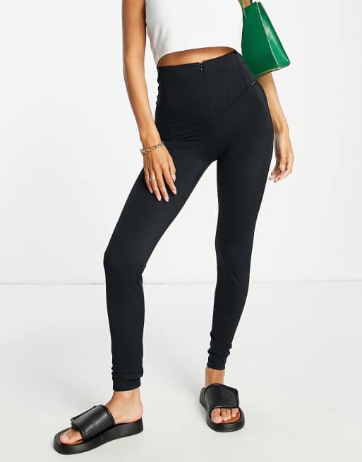River Island corset detail leggings in black