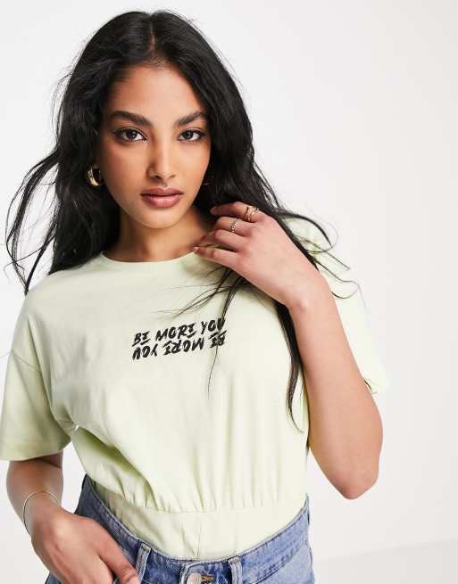 river island slogan t shirt