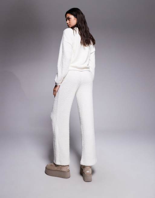 River Island cosy pants in cream (Part of a set), 2 of 5