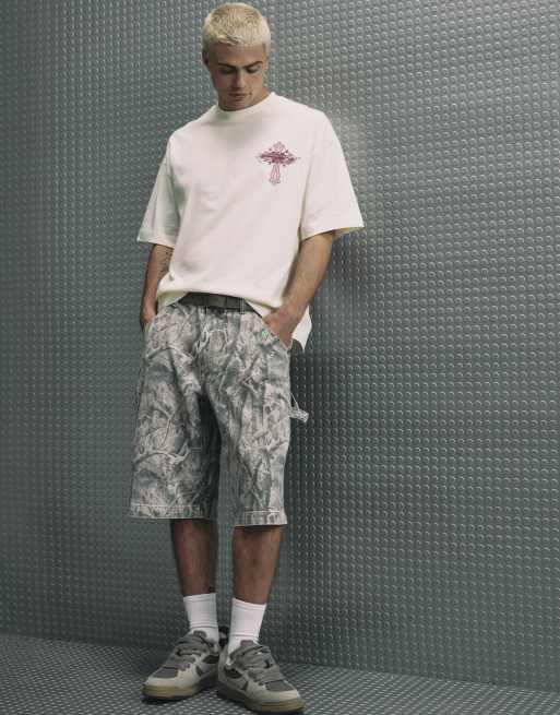 River Island Cotton ame saint cross t-shirt in ecru , 3 of 4
