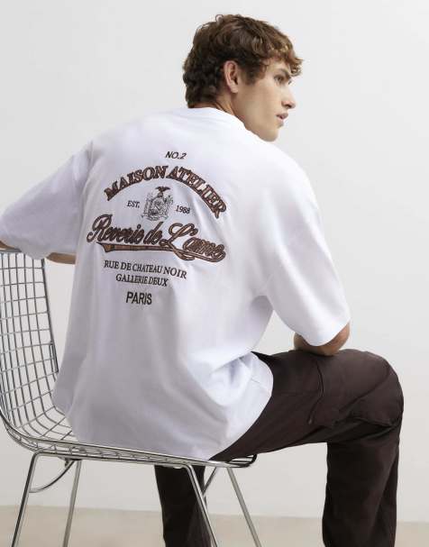 River Island Cotton applique t-shirt in white - view 1
