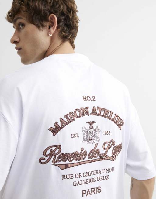 River Island Cotton applique t-shirt in white , 2 of 4