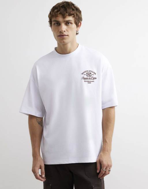 River Island Cotton applique t-shirt in white , 3 of 4