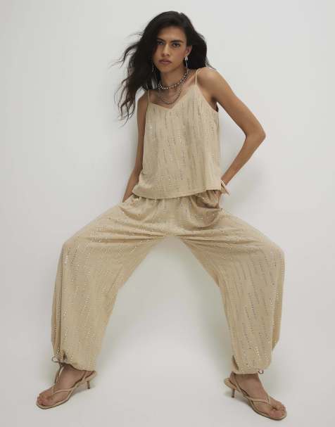 River Island Cotton embellished co-ord in cream - view 1
