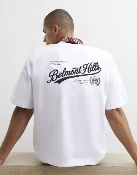 River Island Cotton embroidered belmont t-shirt in white - view 1