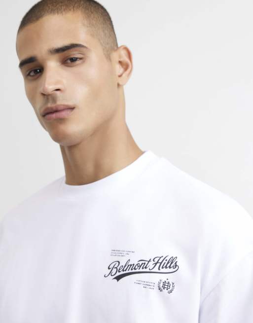 River Island Cotton embroidered belmont t-shirt in white, 2 of 4