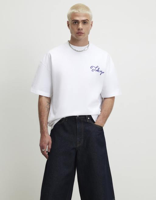 River Island Cotton embroidered dragon t-shirt in white, 4 of 4