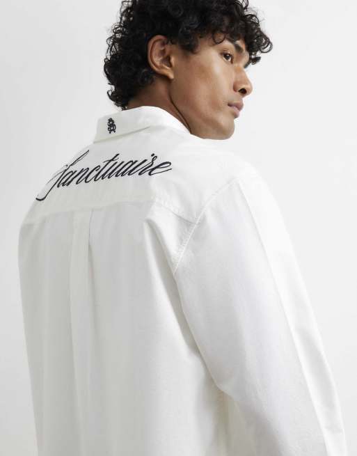 River Island Cotton embroidered sanctuaire shirt in white, 3 of 4