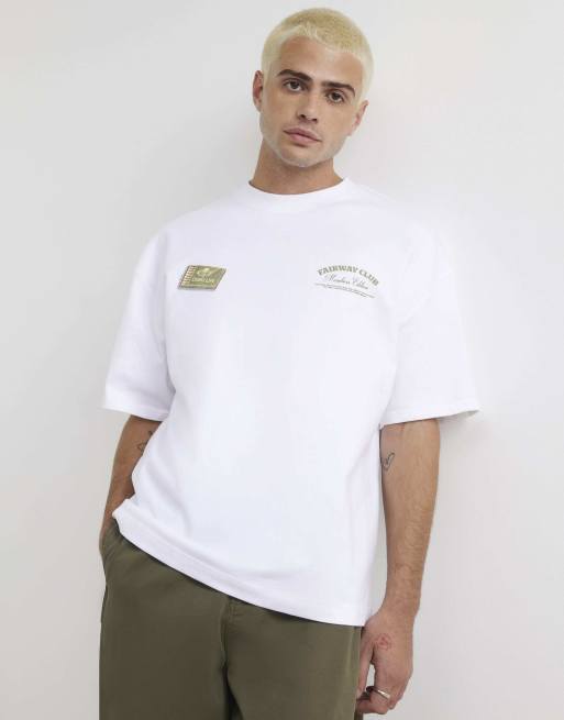River Island Cotton fairway club t-shirt in white, 2 of 4