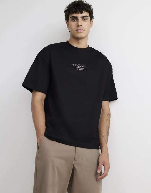 River Island Cotton floral print t-shirt in black, 2 of 4
