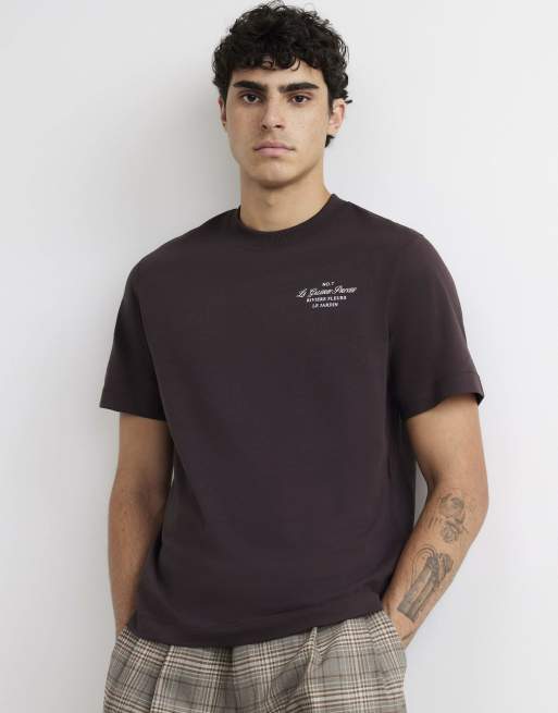 River Island Cotton floral print t-shirt in brown, 2 of 4