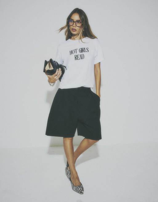River Island Cotton hot girls read baby t-shirt in white, 3 of 4